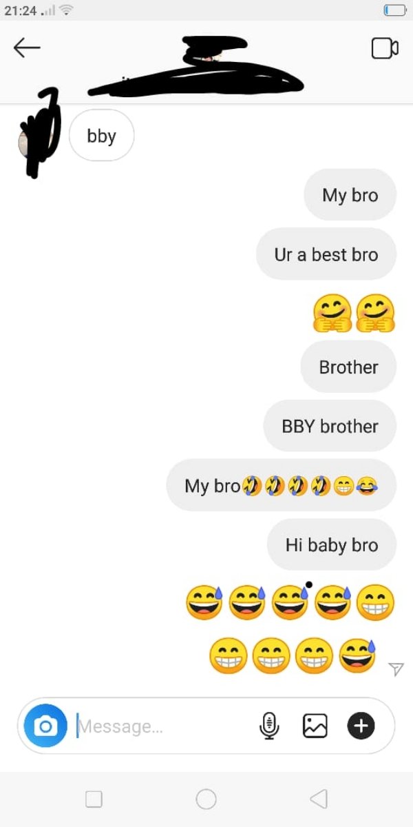 screenshot - . bby My bro Ur a best bro Brother Bby brother My bro Hi baby bro