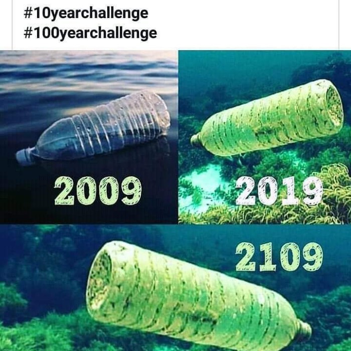 meme 10 years challenge plastic - 2009 2019 2109