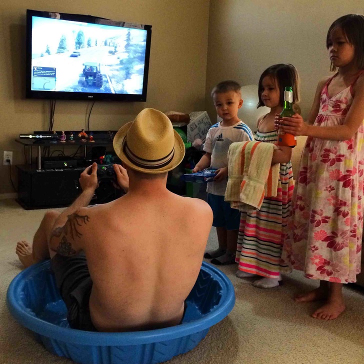 “This is how I’ve chosen to spend my Father’s Day.”