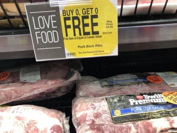 meat - Buy O. Get O Reg Price $0.99 Food with Card Free item of Equal or Lesser Value Pork Back Ribs Pork Lou Backribs