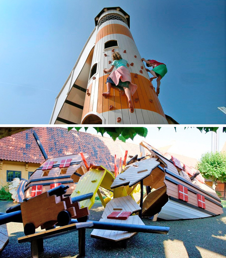 In Copenhagen, there are unusual playgrounds.