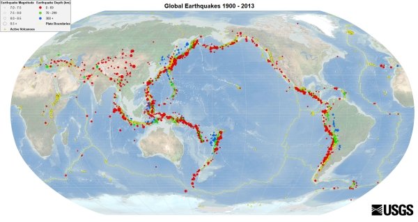 The Ring of Fire is an area of the Pacific Ocean where 328 of the 540 active volcanos are located.