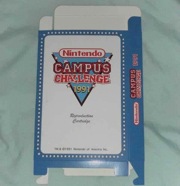 nintendo campus challenge box - Nintendo Campus Chaalenge 1661 Campus 1991 9NTENHE Reproduction Cartridge Nintendo Tm & 1991 Nintendo of America Inc.