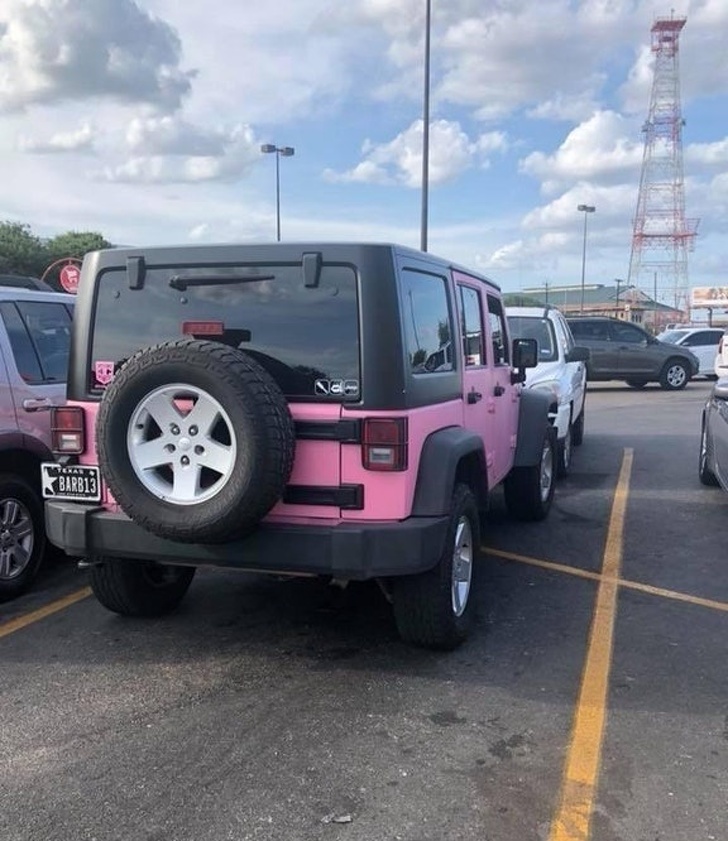 Barbie parks like this.