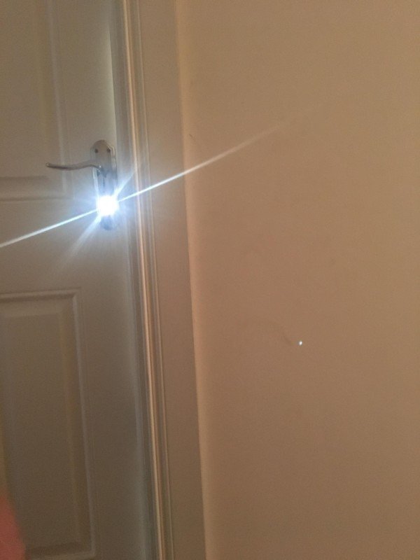 The sun was perfectly aligned with my keyhole.