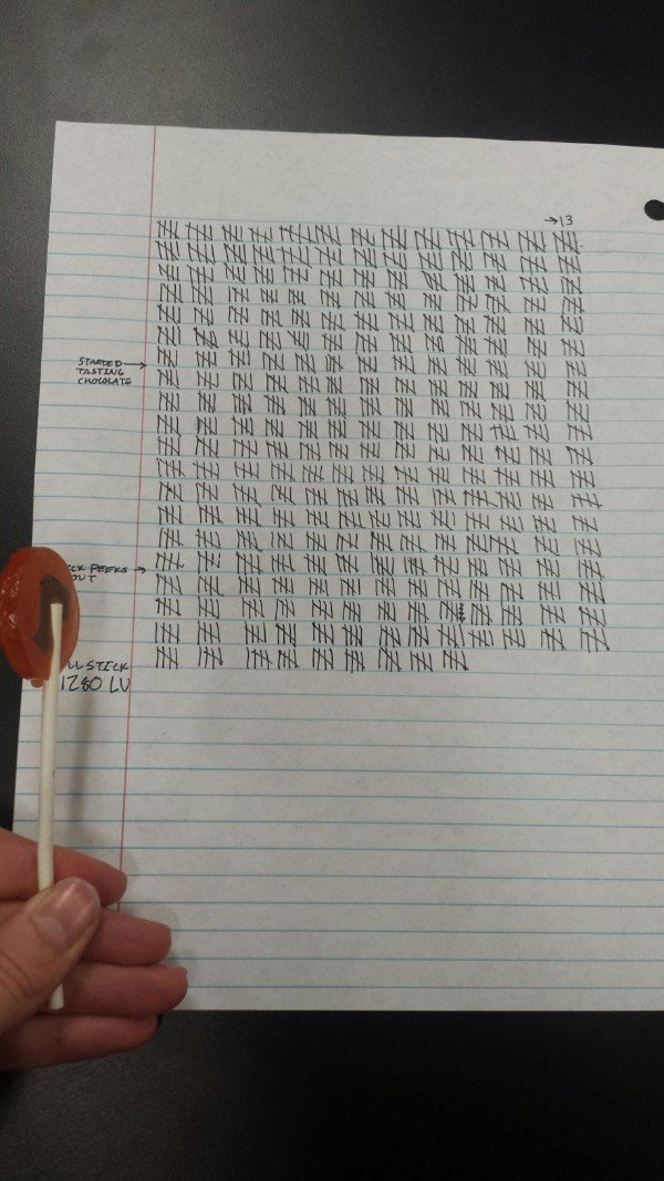 It takes 1280 licks to get to the center of a Tootsie-Pop.