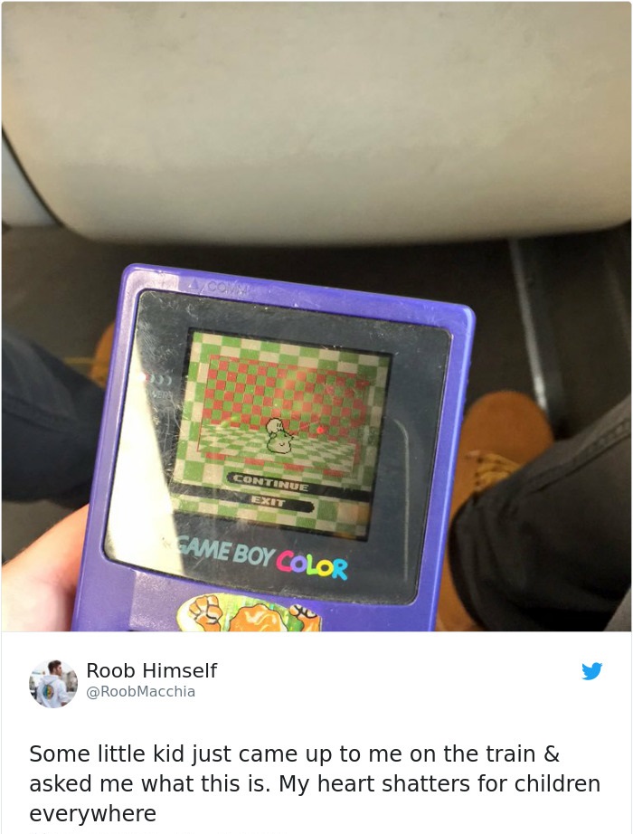 game boy color - Continue Game Boy Color Roob Himself Some little kid just came up to me on the train & asked me what this is. My heart shatters for children everywhere