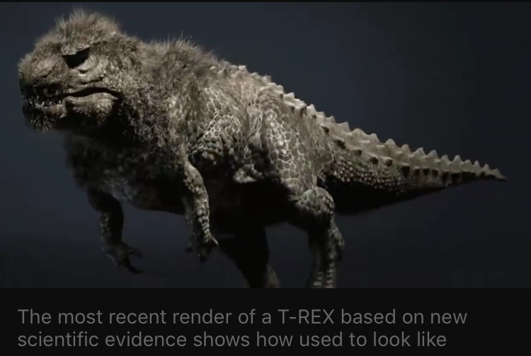 chonky dinosaur - The most recent render of a TRex based on new scientific evidence shows how used to look