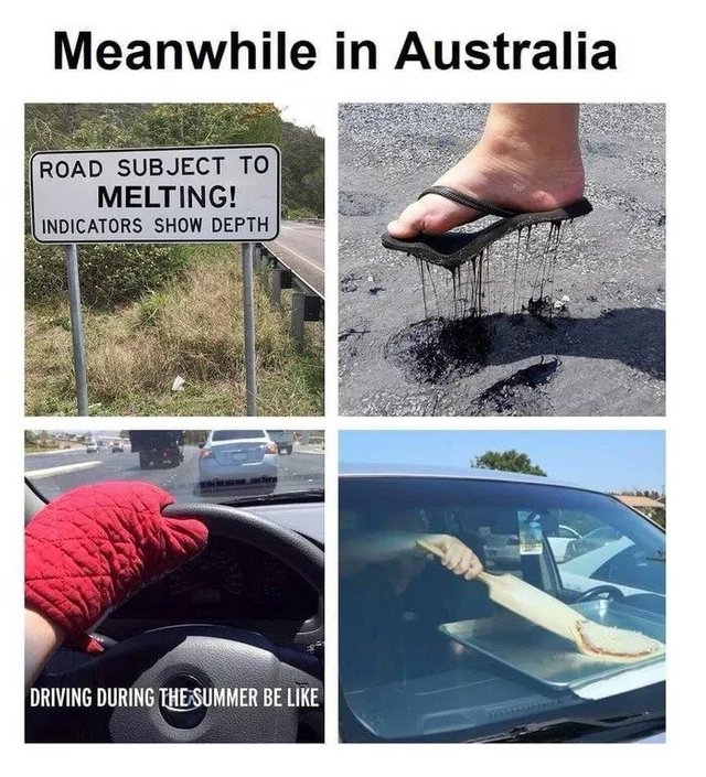meanwhile in australia - Meanwhile in Australia Road Subject To Melting! Indicators Show Depth Driving During The Summer Be