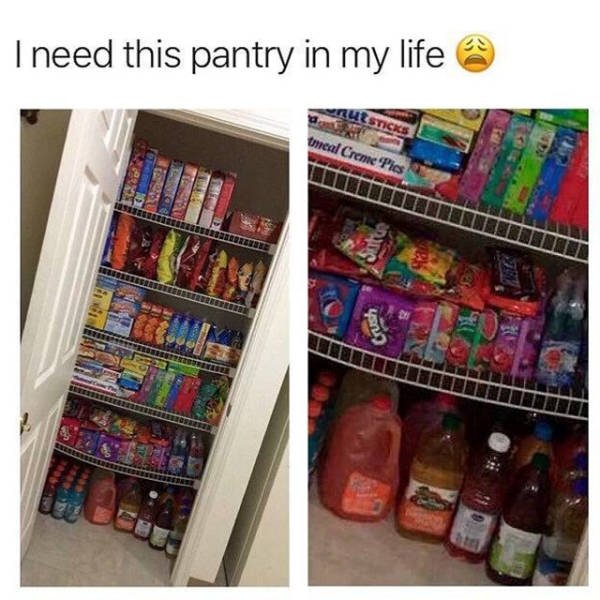 snack goals - I need this pantry in my life meal Creme Pics