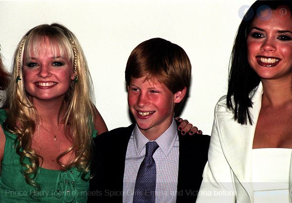 rare photo spice girls prince harry - Pance Party te meets Spice d Victoria beiore