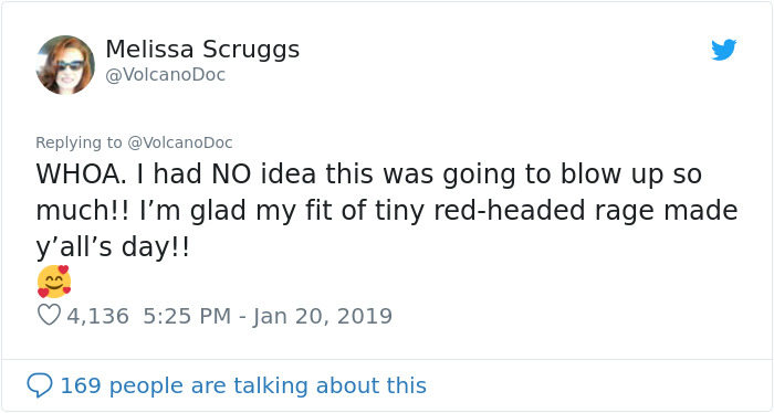 document - Melissa Scruggs Whoa. I had no idea this was going to blow up so much!! I'm glad my fit of tiny redheaded rage made y'all's day!! 4,136