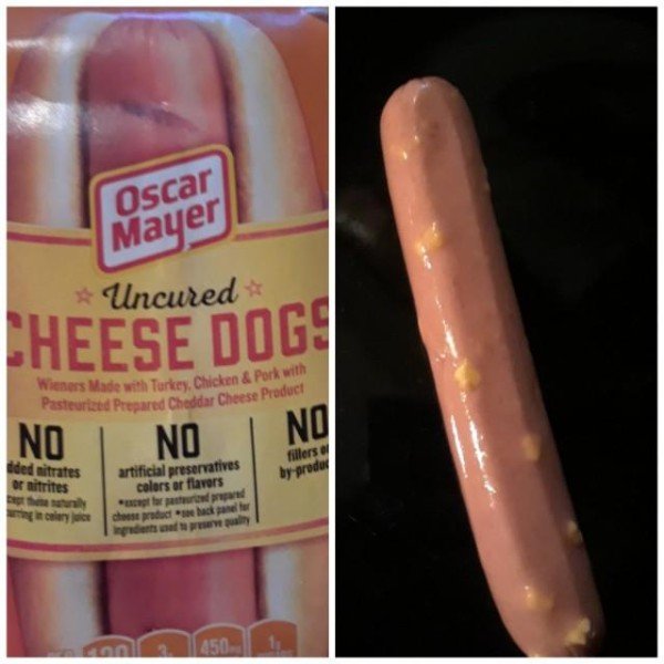nail - Oscar Mayer Uncured Cheese Dogo Wieners Made with Turkey, Chicken & Pom Storized Prepared Cheddar Cheese Product No No 1 No fillers ided nitrates D itrites Cn artificial preservatives colors or flavors by produs con 450