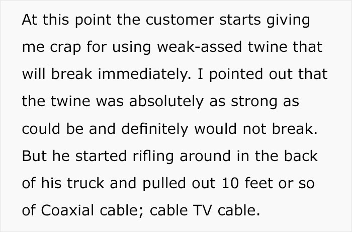 Angry Customer Demands To Tie Up His Fridge With T.V Cable