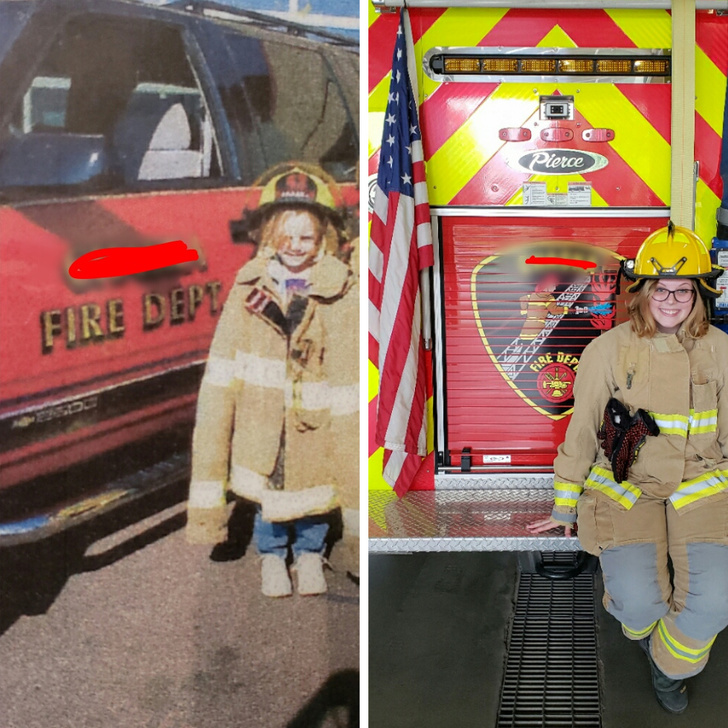 " 17 years later, I finally made it. I’m now a 4th generation firefighter for the same department that my dad served on."
