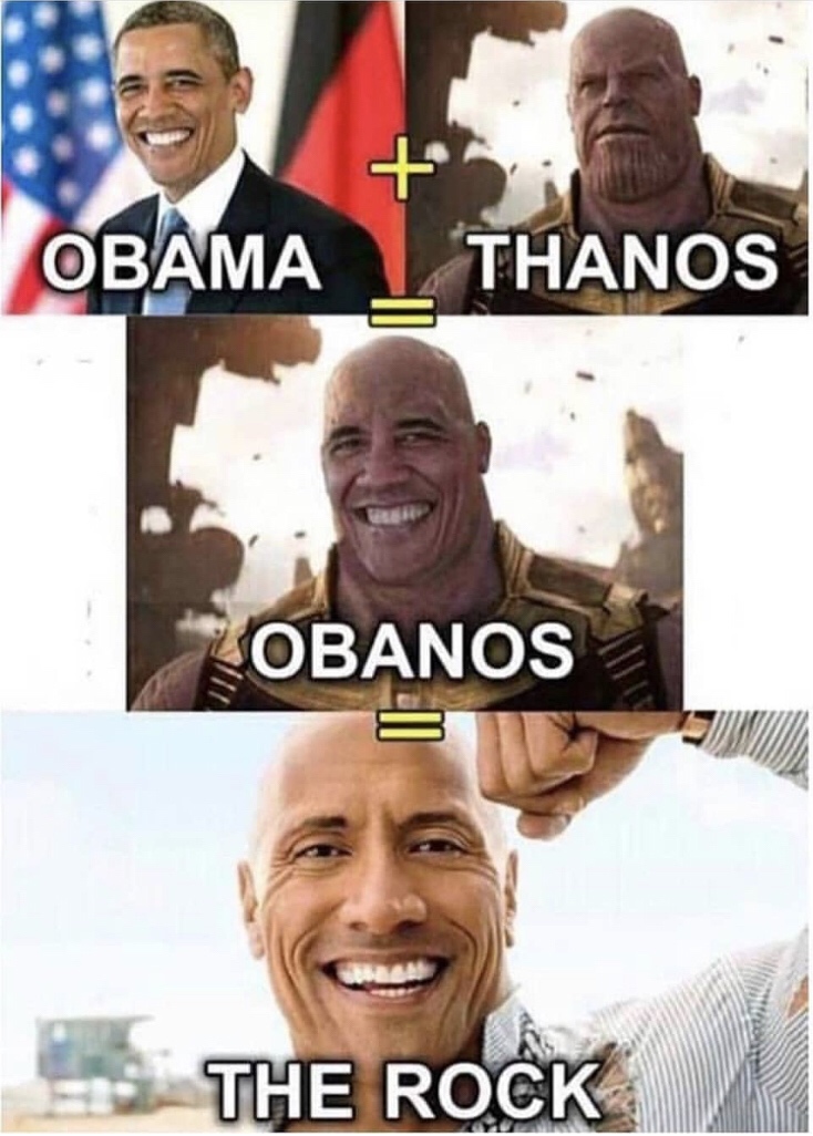 obama thanos dwayne johnson - Obama Thanos Obanos The Rock