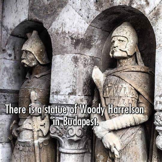 woody harrelson budapest - There is a statue of Woody Harrelson in Budapest." Voo