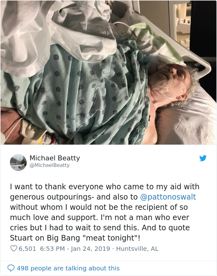 michaelbeatty - Michael Beatty I want to thank everyone who came to my aid with generous outpourings and also to without whom I would not be the recipient of so much love and support. I'm not a man who ever cries but I had to wait to send this. And to quo