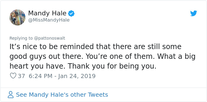 not big hoop attitude - Mandy Hale Hale It's nice to be reminded that there are still some good guys out there. You're one of them. What a big heart you have. Thank you for being you. 37 8 See Mandy Hale's other Tweets