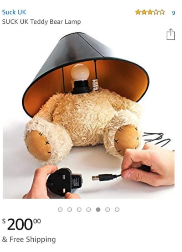 diy fail teddy beer lamp - Suck Uk Suck Uk Teddy Bear Lamp 0000.00 $200 & Free Shipping