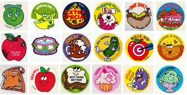 vintage scratch and sniff stickers 1980 - Sie spingo S01 Extra Good Ery Goo Proud Ightful Stufa Scratch n Snill Snappy Ye NutThing Better! 47101 Unty Goo Bean