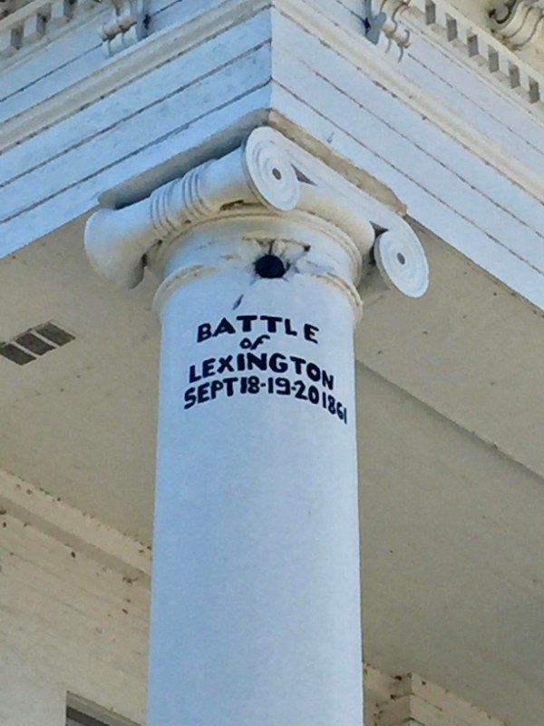 They decided to leave the cannonball imbedded in the courthouse.