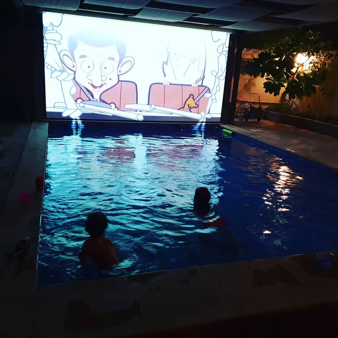Cinema by the pool
