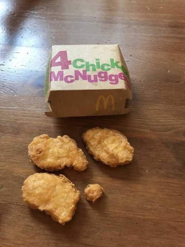 sad pics - 4 chicken nuggets - Chick McNuggs