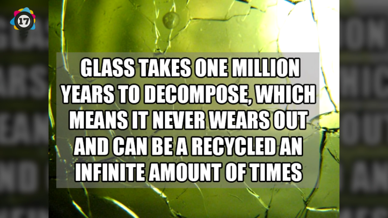 grass - Glass Takes One Million Years To Decompose Which Means It Never Wears Out And Can Be A Recycled An Infinite Amount Of Times