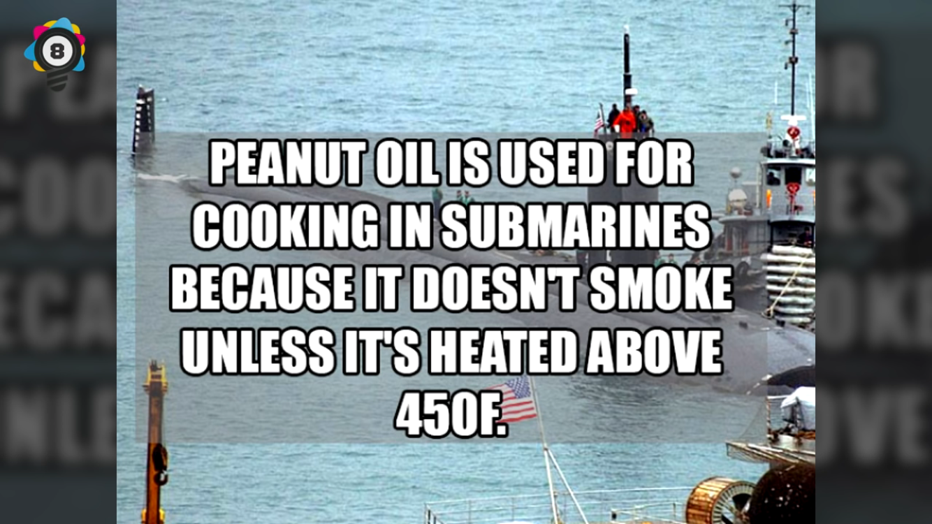 meme - Peanut Oil Is Used For Cooking In Submarines Because It Doesnt Smoke Unless It'S Heated Above 450F.