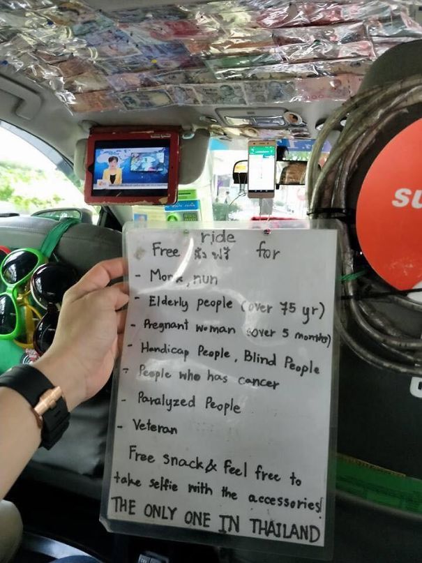 Wat & Free ride how for Mor & nun Elderly people over 75 yr Pregnant woman sover 5 months Handicap People, Blind People People who has cancer Paralyzed People Veteran Free snack& feel free to talle selfie with the accessories The Only One In Thailand
