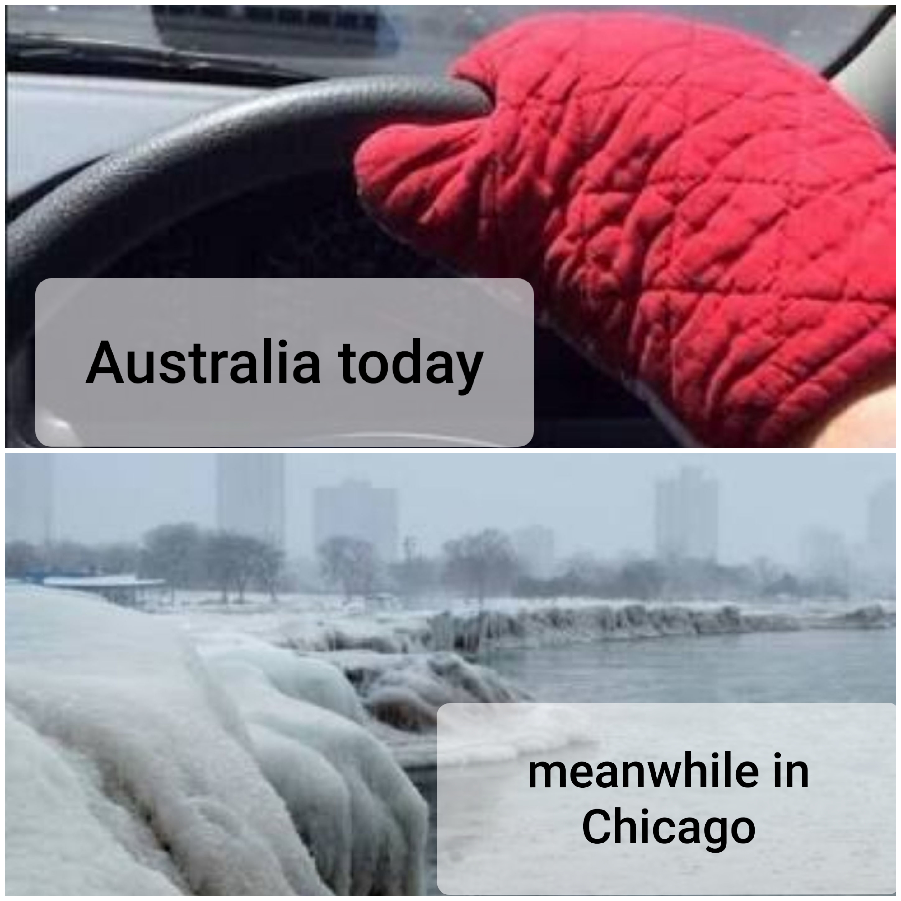 chicago snow - Australia today meanwhile in Chicago