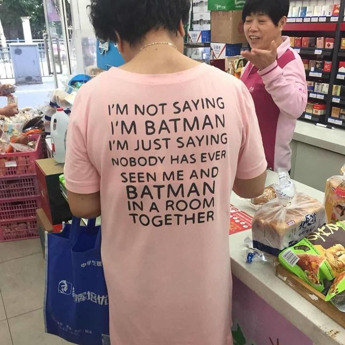 t shirt - I'M Not Saying I'M Batman I'M Just Saying Nobody Has Ever Seen Me And Batman In A Room Together Jive 1111111111