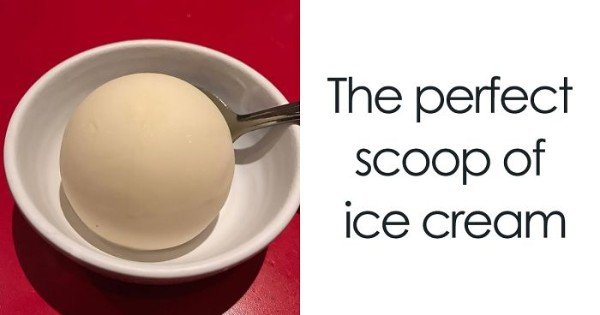 oddly satisfying food - The perfect scoop of ice cream