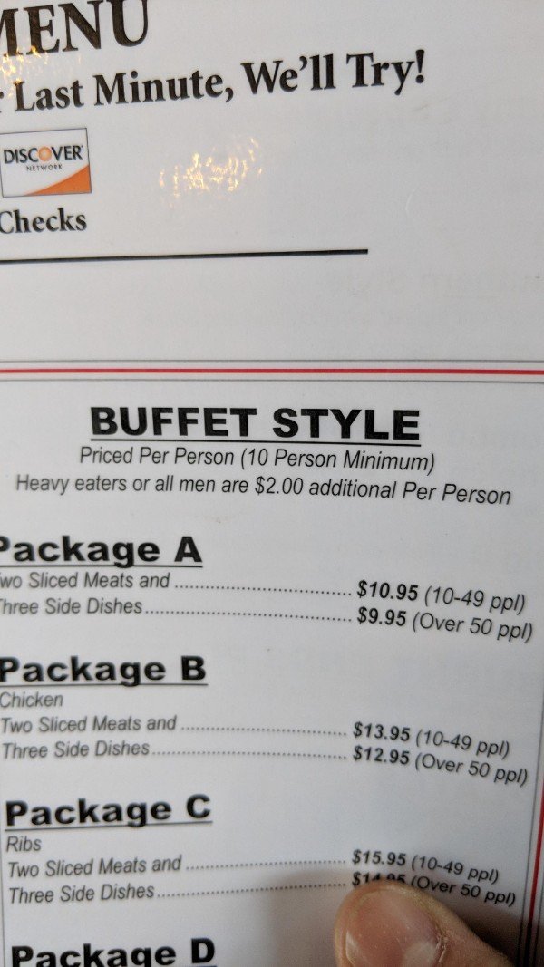 “Restaurant I ate at in Kansas City, Missouri charged more on the buffet if just all men were ordering.”