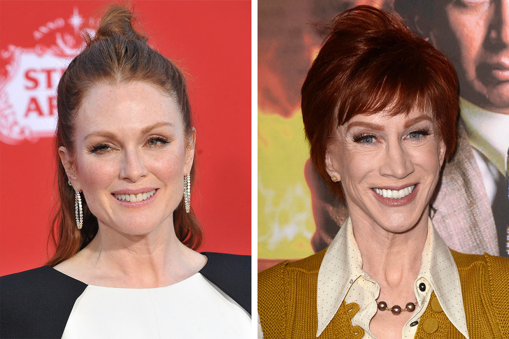 Julianne Moore and Kathy Griffin — 58 years old