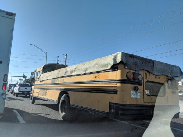 school bus pickup truck