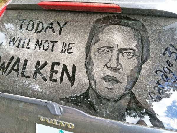 artist dirty car window - Today Will Not Be Valken
