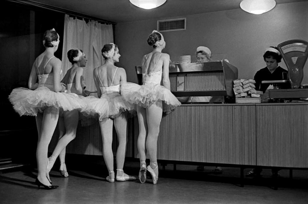 1961 - Ballerinas in the cafeteria at the Bolshoi Ballet - Moscow Russia