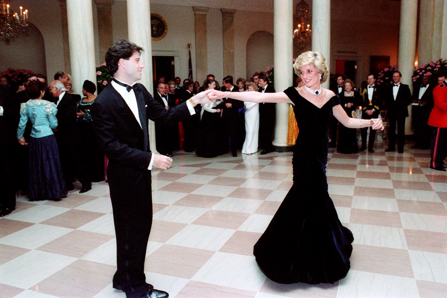 1985 - Princess Diana and  John Travolta at the White House