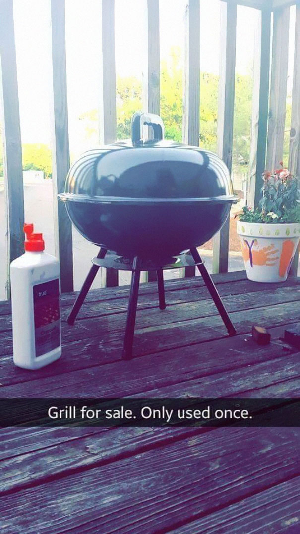 Woman fails at trying to grill burgers