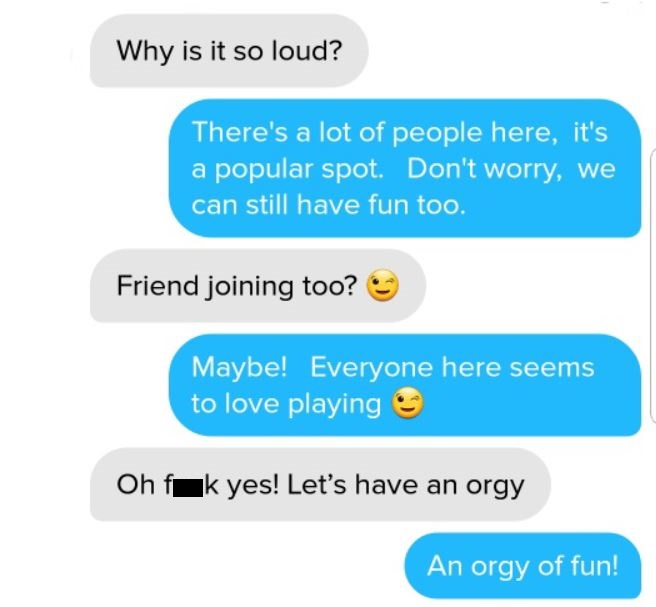 Horny guy really thinks he's going to an orgy