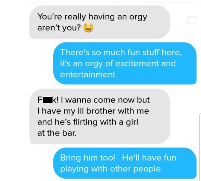 Horny guy really thinks he's going to an orgy