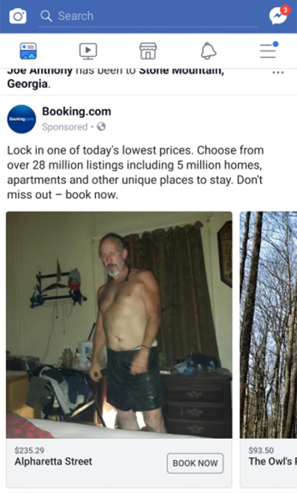 This ad for vacation rentals