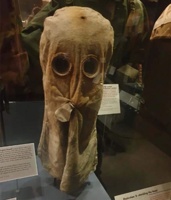 A gas mask from 1916