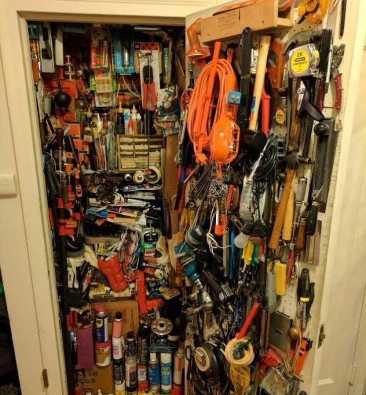 When you only get one closet for your tools