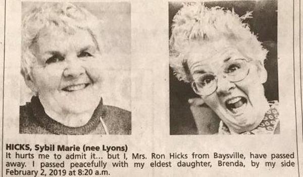 Woman’s obituary is the stuff of legend