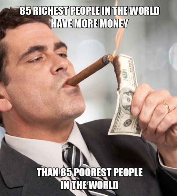 85 Richest People In The World Have More Money Than 85 Poorest People In The World