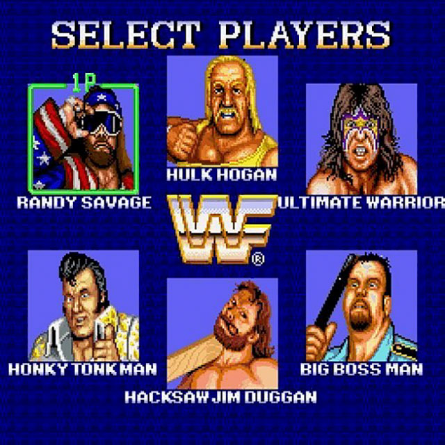 wwf superstars game - Select Players Hulk Hogan Randy Savage Tultimate Warrior Mossssss Ing Honky Tonk Man Big Boss Man Hacksam Jim Duggan
