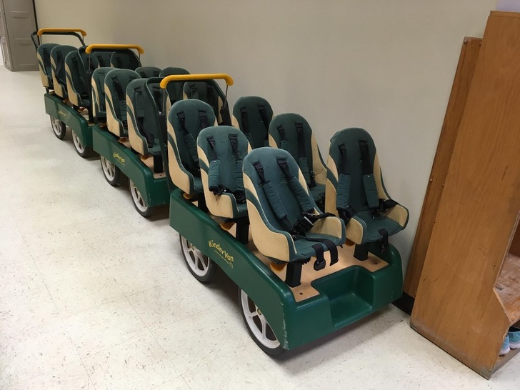 “My daughter’s school uses these to transport babies around campus.”